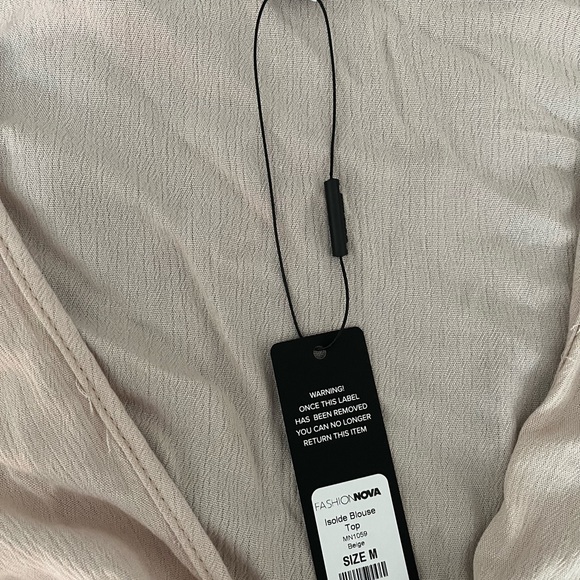 Beige blouse crop top - Picture 6 of 6